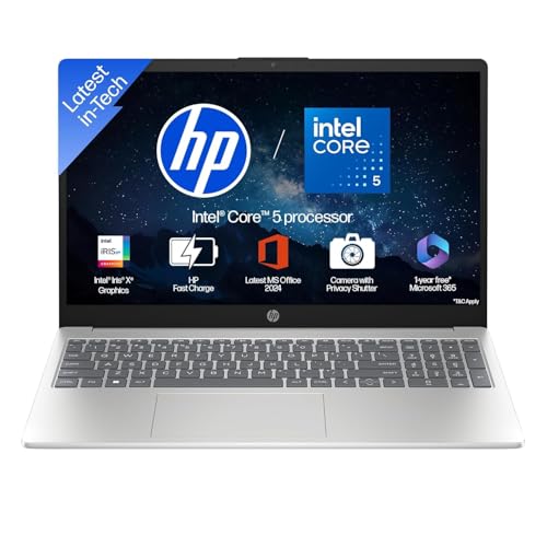 HP 15, Intel Core 5 120U (14th Gen) 8GB DDR4, 512GB SSD, FHD, Anti-Glare, Micro-Edge, 1…