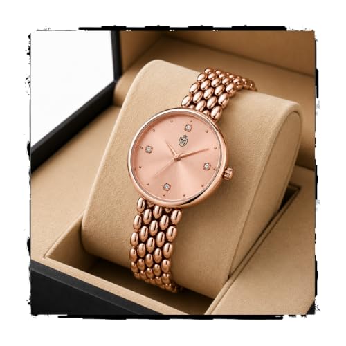 MOOVER Analog Watch for Women & Girls | Luxury Bracelet Style Ladies Wrist Watch | Crys…