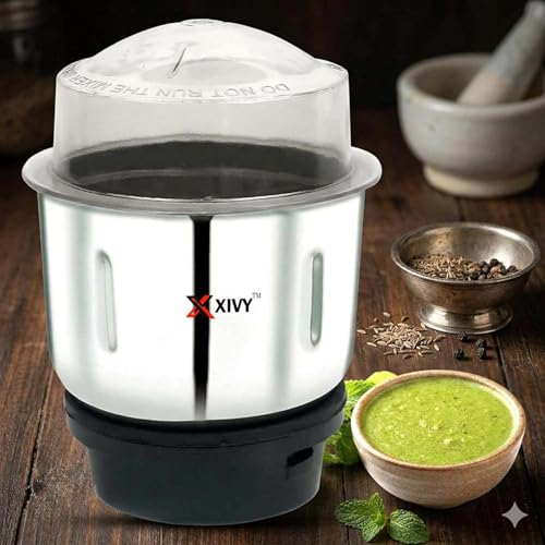 XIVY Heavy Quality Mixer Grinder Chutney Jar, 400 ml, Stainless Steel
