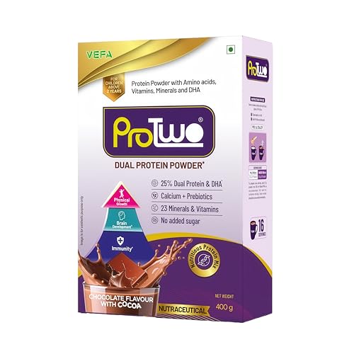 ProTwo I Protein Powder For Kids I 2+ Years I No Added Sugar I Contains 25% Dual Protei…