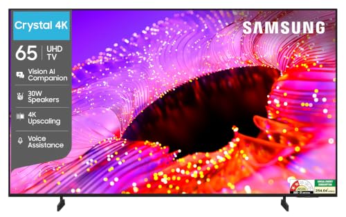 Samsung 65 inch (163cm) Crystal UHD 4K Vision AI 2026 Smart TV | 30W Speakers | 4K Upsc…