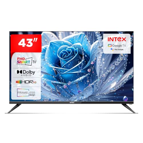 Intex 109 cm (43 Inches) Frameless Full HD Smart Google TV | Android 14 | HDR10 | 24W D…