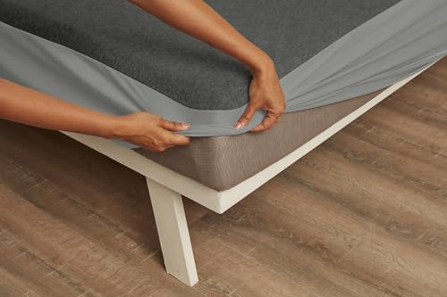 Wakefit Water Proof Terry Cotton Feel Mattress Protector | Alloy Grey | Machine Washabl…