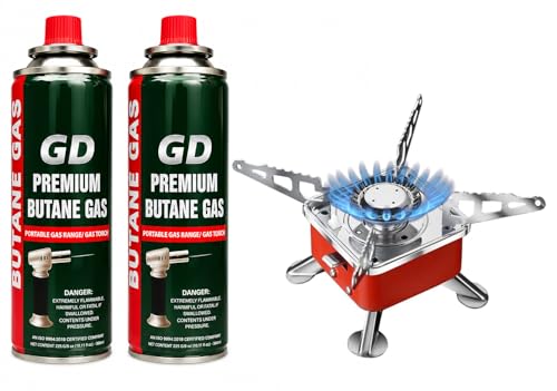 Gadget Deals combo- camping stove with cylinder | camping gas stove | Cooking Gas Burne…