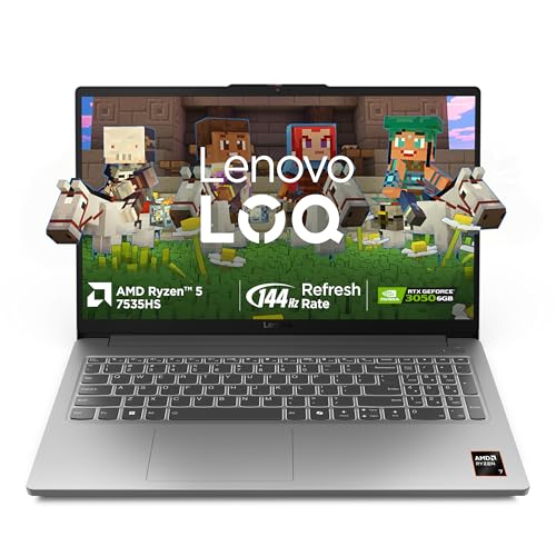 Lenovo LOQ Essential AMD Ryzen 5 7535HS | NVIDIA RTX 3050 6GB (16GB RAM/512GB SSD/144Hz…