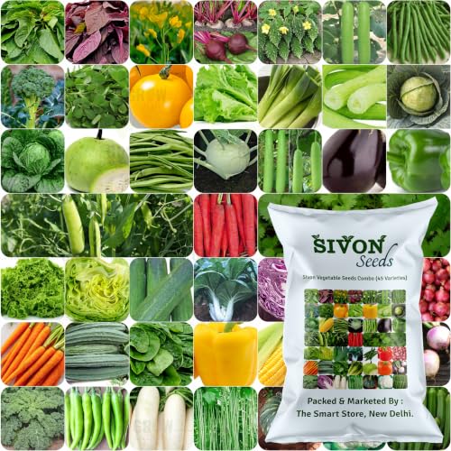 SIVON Vegetable Seeds Combo for Home Garden 45 Variety (2000+SEEDS)