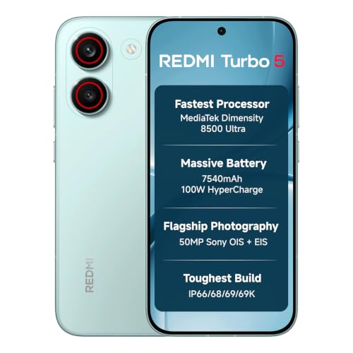 REDMI Turbo 5 (8GB + 256GB) Nitro Blue | Dimensity 8500 Ultra | Mega 7540mAh Battery |…