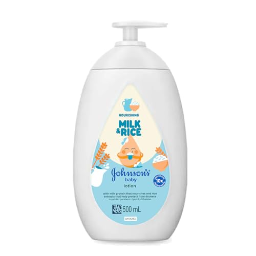 Johnson's Baby Milk and Rice Baby Lotion 500 ml| All Skin Types Including Sensitive Ski…