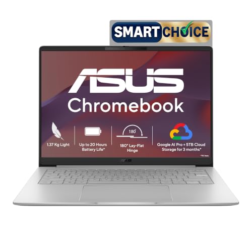 ASUS Chromebook CM1405 (2026), Smartchoice, MediaTek Kompanio 540 Processor, 4GB RAM, 6…