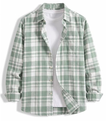 Afflatus Men’s Checked Casual Premium Cotton Blend Full Sleeve Regular Fit Check Shirt…
