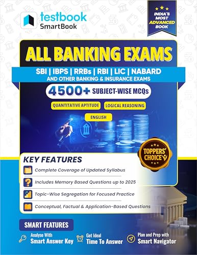 Testbook SmartBook All Banking Exams Book 2026 | India's Most Advanced Book | 4500+ Sub…