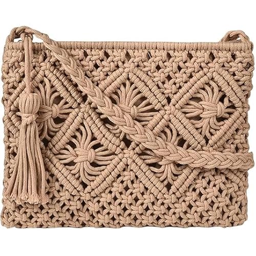 Alamcraft Women's Handmade Macrame Crossbody Sling Bag Tote Bags Beautiful & Fancy Ladi…