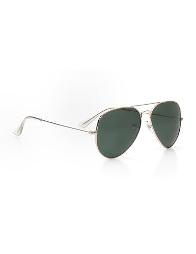 Fastrack Tees Green Aviator Sunglasses for unisex