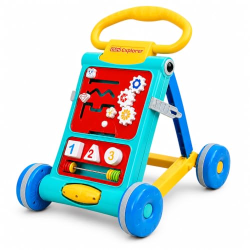 MiniExplorer Baby Activity Walker for 6-15 Months, Foldable Push Walker for Babies, Tod…