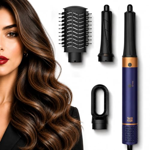 Tash Hair 4 in 1 AirStyler- Auto Wrap Curlers, Volumizing Brush & Blow Dryer | 50% Less…