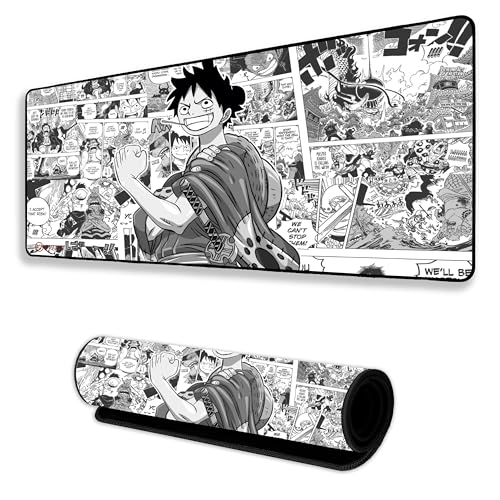 SMULY Pirate Anime Gaming Mouse Pad, Large Desk Mat 58.5 x 28 cm, Extended Washable Mou…