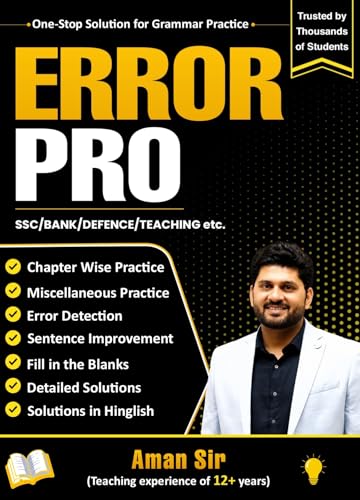 Error Pro by Aman sir |Grammar Practice Book | Useful For SSC EXAMS | BANK | DEFENCE |…