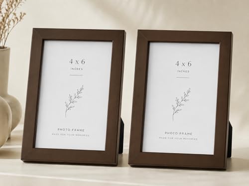 Vistara frames 4x6 Inch Photo Frame Set of 2 – Acrylic Front Table Top Photo Frames wit…