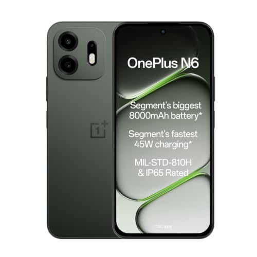 OnePlus N6 | 6GB+128GB | Midnight Green | Segment's Biggest 8000mAh Battery | Segment's…