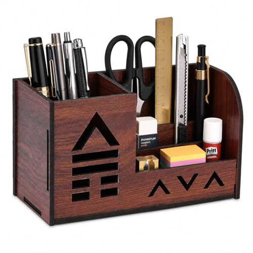 A4ARRIYAN Wooden Pen Stand for Table | Desk Organizer & Pencil Holder for Home Office |…