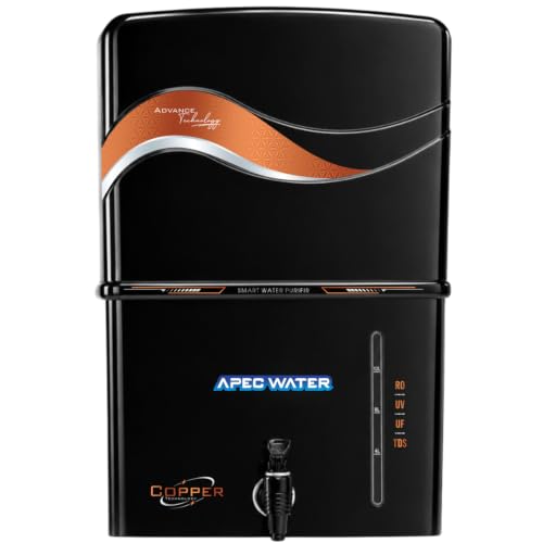 Apec Water 4 in 1 Copper RO Water Purifier with 10 Stage Purification Filtration, UV, U…