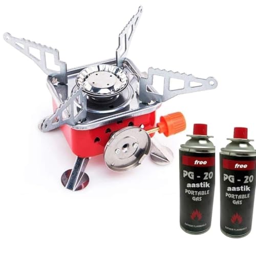 Portable Butane Gas Stove Combo Foldable Camping Cooking Burner for Outdoor Cooking, Tr…