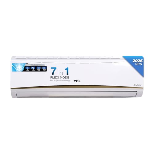 TCL 1.5 Ton 5 Star Split Inverter AC | 7 in 1 convertible Mode | 4 Way Air Swing | Fast…