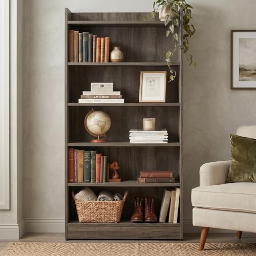 Andca Apex 5-Tier Bookshelf & Display Rack, Modern Open Storage Organizer for Living Ro…