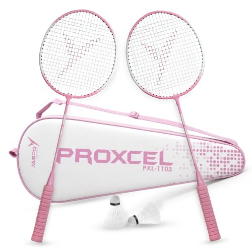 Jaspo Proxcel-1103 Badminton Kit |Steel Frame Racquets with Stable Flight Shuttlecocks…