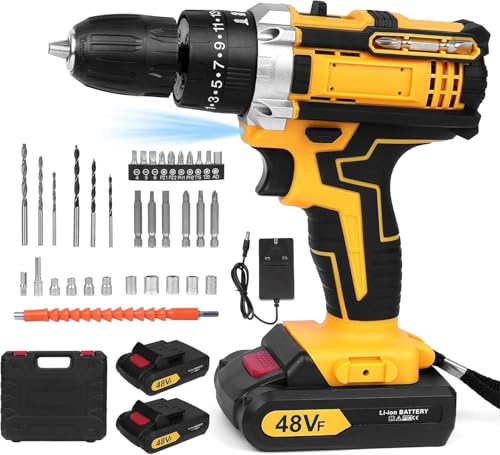 Horizonite 21V Cordless Drill Machine with Double Lithium Battery | 29 Pcs Power Tool K…