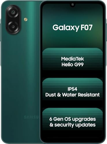 Samsung Galaxy F07 Smartphone |6.7-inch HD+ Display | 50MP + 2MP Dual Rear Camera | 8MP…