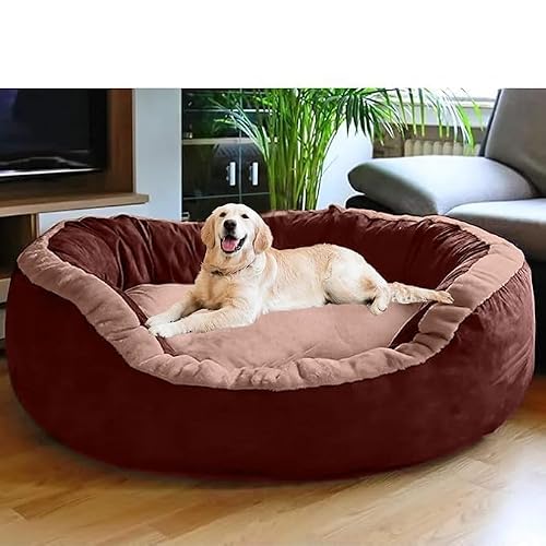 ZENIPUP Premium Fur 4XL Dog Bed for Large Dogs | Orthopedic Washable Pet Bed with Fiber…