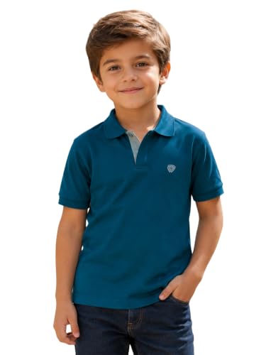 Lux Cozi Boy's Polycotton Polo T-Shirt_COZI_Boyz_6021_EMRAD_75_1PC Emerald