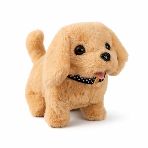 Hopping Walking Dog Toy with Sound, Soft Plush Puppy Figure with Wiggling Ears, Twitchi…