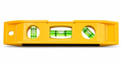 M.F.H Bubble Level Spirit Ruler with Magnetic Base, 3 Vials High Accuracy Tool, 15.2 cm…