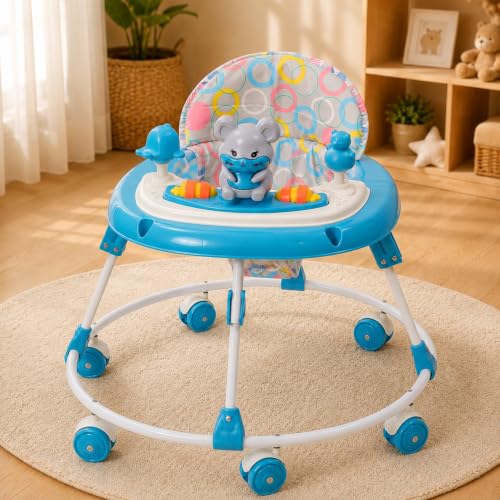 TOY POD Baby Walker for Boys & Girls (6-18 Months) – 360° Rotation, Adjustable Height,…
