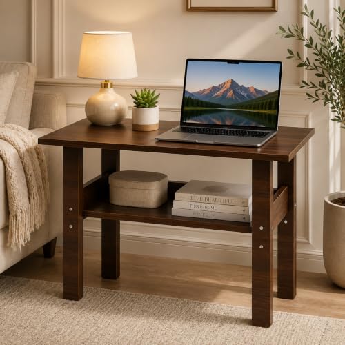ECOLINE Engineered Wood Computer Desk for Home & Office with Open Storage Shelf | Compa…