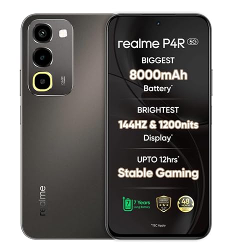 realme P4R 5G Smartphone, Titanium Glare, 8000mAh Battery, 144Hz Display, 6 GB RAM, 128…