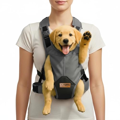 Xigwig Pet Carrier Backpack Adjustable Front Pack Breathable Head-Out Backpack with Wid…