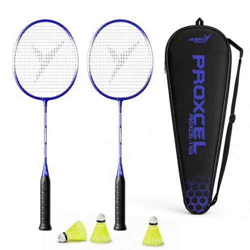 Jaspo Proxcel-1102 Badminton Kit | Lightweight Metal Badminton Rackets with Shuttlecock…