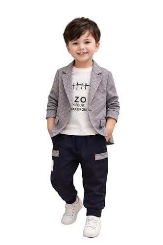 HDSFAB Boys Shirt Pant & Jacket Set | Cotton Blend Casual & Party Outfit for Kids | Boy…