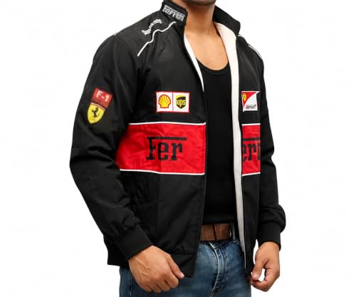 STYLEVERSE-stay in style Men’s Stylish Printed Racing Jacket With Windproof Zip-Up For…