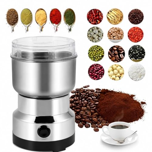 KAVYANJAL Mini Mixer Grinder for Kitchen, 300ML Stainless Steel Electric Spice Grinder,…