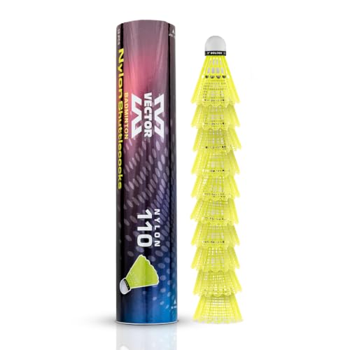 Vector X Premium Fast, Stable & Steady Flight Badminton Shuttlecock|Lightweight & Durab…