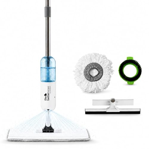 The Better Home 4-in-1 Premium Spray Mop & Cleaning System | 360° Spin Microfiber Mop,…