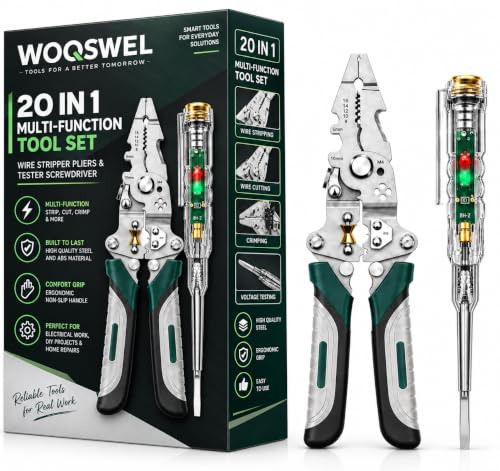 23-in-1 Wire Stripper Tool Kit with Tester Screwdriver | Multi Function Wire Stripping,…