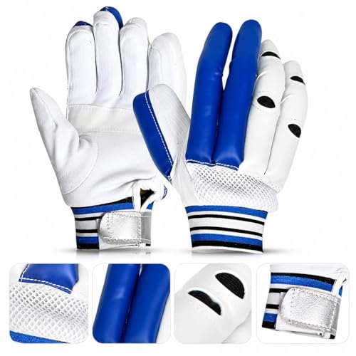 Cricket Club Boys (S) Super Batting Gloves Right Handed Lightweight- PVC Material,White…