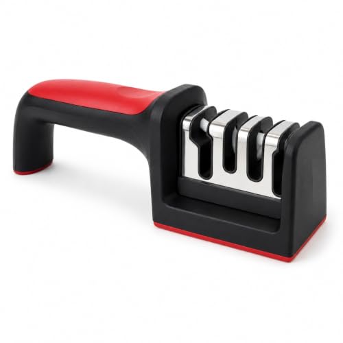 GwernKB 4-in-1 Manual Knife Sharpener Tool for Kitchen, Kitchen Knife Sharpener for Hom…
