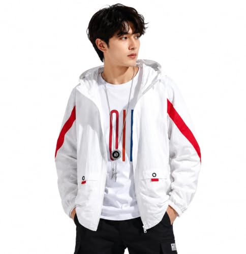 MENS WHITE CASUAL JACKET-XL