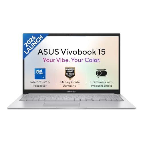 ASUS Vivobook 15 (2026),Intel Core 5 120U,(i5-14th Gen),Fingerprint Sensor,8GB RAM,512G…